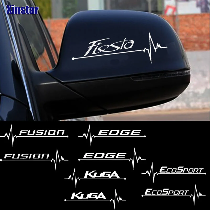 2 шт. Автомобильная наклейка на зеркало заднего вида для Ford Fiesta Mondeo Fusion Escape Edge Ecosport