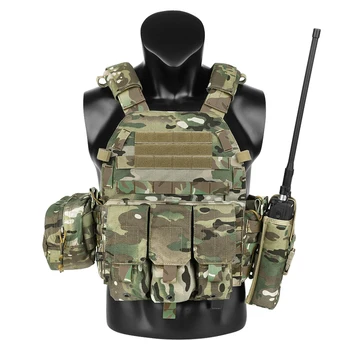 Krydex Modular Tactical Hunting Vest LBT 6094A MOLLE Plate Carrier Vest with Triple Mag Pouch Interphone Dump Pouch for Airsoft 
Krydex Modular Tactical Hunting Vest LBT 6094A MOLLE Plate Carrier Vest with Triple Mag Pouch Interphone Dump Pouch for Airsoft