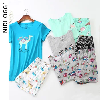 Summer Short Sleeve Shorts Pajama Set Women Lovely Knitting Pajamas Cotton Cartoon 2 Piece Set Ladies Sleepwear Home Loungewear
Summer Short Sleeve Shorts Pajama Set Women Lovely Knitting Pajamas Cotton Cartoon 2 Piece Set Ladies Sleepwear Home Loungewear