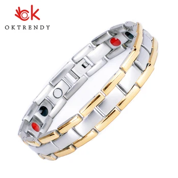 Oktrendy Titanium Steel Negative ions Health Bracelet Bangle for Mens Jewelry Magnet 3000 Gauss Energy pain relief
Oktrendy Titanium Steel Negative ions Health Bracelet Bangle for Mens Jewelry Magnet 3000 Gauss Energy pain relief