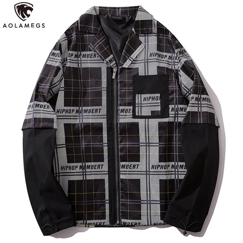Aolamegs Jackets Men Fake 2 Pieces Tracksuit Plaid Print Hip Hop Cargo Style Advanced Coats Casual Advanced Streetwear Autumn
Aolamegs Jackets Men Fake 2 Pieces Tracksuit Plaid Print Hip Hop Cargo Style Advanced Coats Casual Advanced Streetwear Autumn
