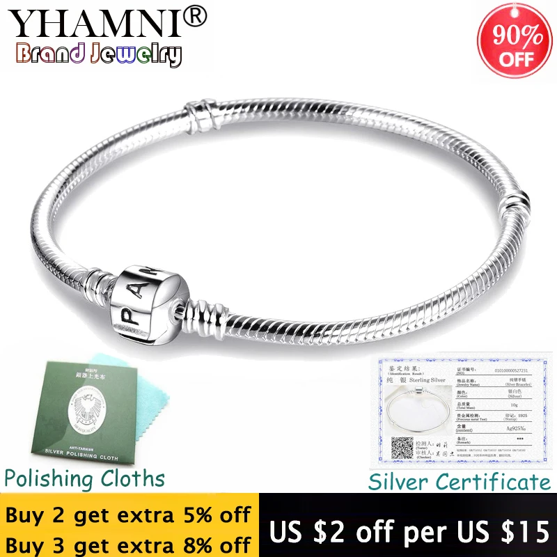 90% OFF! Luxury 3mm Pandora Charm Bracelet Fit Pandora Charms 925 Silver Original Bracelet DIY Jewelry Valentine's Day Gift P005
90% OFF! Luxury 3mm Pandora Charm Bracelet Fit Pandora Charms 925 Silver Original Bracelet DIY Jewelry Valentine's Day Gift P005