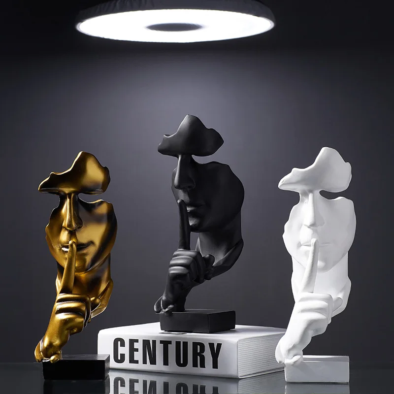 Creative Resin Silence Is Gold Abstract Character Home Decoration Living Room Study Office Art Model Classical Desktop Crafts
Creative Resin Silence Is Gold Abstract Character Home Decoration Living Room Study Office Art Model Classical Desktop Crafts