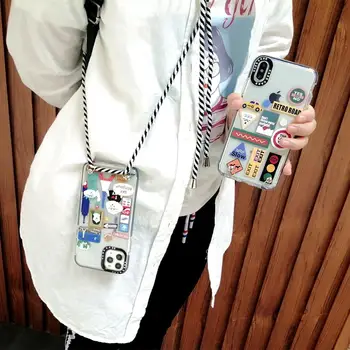 Cute transparent sticke Crossbody chain shoulder strap phone case for iPhone 11pro max Case for iphone XS MAX 7 8 plus X XR capa
Cute transparent sticke Crossbody chain shoulder strap phone case for iPhone 11pro max Case for iphone XS MAX 7 8 plus X XR capa