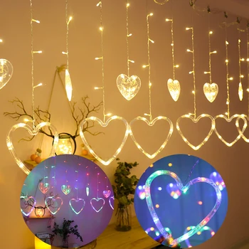 Heart LED Curtain Lights 1.5m/5t IP44 Waterproof String Lights For Wedding Valentine's Day Home Window Wall Decoration D30
Heart LED Curtain Lights 1.5m/5t IP44 Waterproof String Lights For Wedding Valentine's Day Home Window Wall Decoration D30