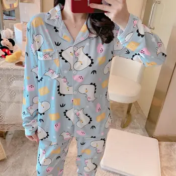Womens Pajamas Sets 2020 Summer Round Neck Cartoon Kawaii Totoro Cartoon Sleepwear Nighty Female Casual Autumn Winter Pajamas 
Womens Pajamas Sets 2020 Summer Round Neck Cartoon Kawaii Totoro Cartoon Sleepwear Nighty Female Casual Autumn Winter Pajamas