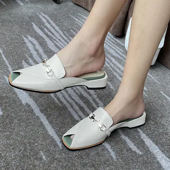 Soft natural genuine leather women shoes woman flip flops low heels women summer fashion sexy slippers peep toe slides
Soft natural genuine leather women shoes woman flip flops low heels women summer fashion sexy slippers peep toe slides