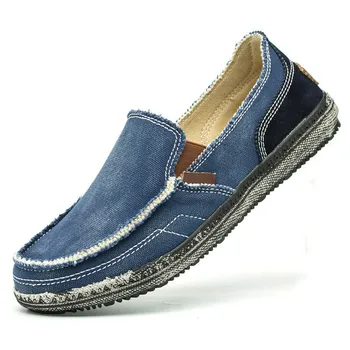 Hot Sale Classic Canvas Shoes Men 2019 Lazy Shoes Blue Grey Green Canvas Moccasin Men Slip on Loafers Washed Denim Casual Flats
Hot Sale Classic Canvas Shoes Men 2019 Lazy Shoes Blue Grey Green Canvas Moccasin Men Slip on Loafers Washed Denim Casual Flats