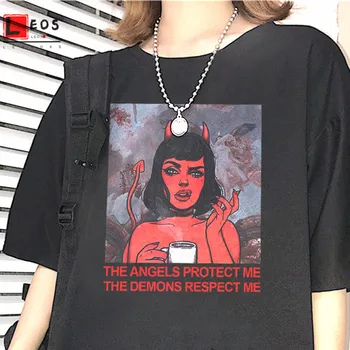 Harajuku Printed Letters Plus Size Loose T-shirts Devil Letter Printed Vintage Casual Women Punk Funny Gothic Round Neck T-shirt
Harajuku Printed Letters Plus Size Loose T-shirts Devil Letter Printed Vintage Casual Women Punk Funny Gothic Round Neck T-shirt