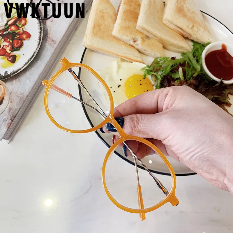 VWKTUUN Fashion Round Glasses Frame Vintage Oversized Eyeglasses Frames For Women Soild Clear Lens Computer Myopia Fake Glasses
VWKTUUN Fashion Round Glasses Frame Vintage Oversized Eyeglasses Frames For Women Soild Clear Lens Computer Myopia Fake Glasses