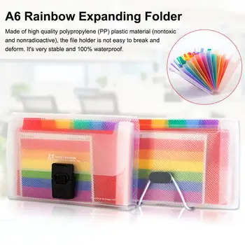 Rainbow Color PP Document Bag File Folder 13 Pockets A6 Paper Case Bill Pouch Storage Organizer For School Office Stationery Bag
Rainbow Color PP Document Bag File Folder 13 Pockets A6 Paper Case Bill Pouch Storage Organizer For School Office Stationery Bag