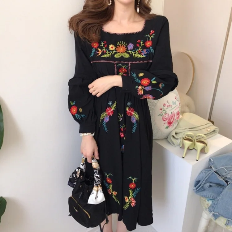 2019 Autumn And Winter New Style CHIC South Korea Palace Style Machine Embroidery Waist Hugging Bandage Cloth Cotton Linen Mid-l
2019 Autumn And Winter New Style CHIC South Korea Palace Style Machine Embroidery Waist Hugging Bandage Cloth Cotton Linen Mid-l