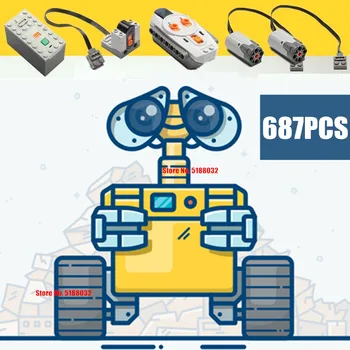 New 687PCS RC Motorized Robot Wall E Motor Power Functions Fit Technic Figures Building Block Brick Diy Toy Gift Kid Birthday 
New 687PCS RC Motorized Robot Wall E Motor Power Functions Fit Technic Figures Building Block Brick Diy Toy Gift Kid Birthday