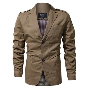 Brand Suits Jackets Men Clothes 2020 Cotton Washed Formal Office Mens Blazer Solid Khaki Green Suit Jacket Blazers For Men M-4XL
Brand Suits Jackets Men Clothes 2020 Cotton Washed Formal Office Mens Blazer Solid Khaki Green Suit Jacket Blazers For Men M-4XL