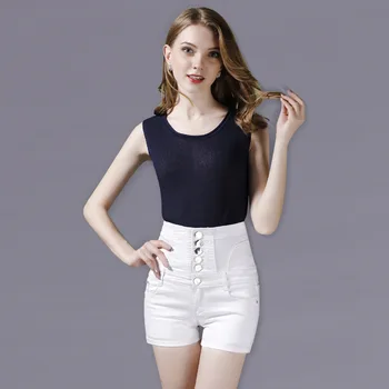 Summer Spring White Button Short Pants Woman Plus Size Trouser Jeans Solid Pants
Summer Spring White Button Short Pants Woman Plus Size Trouser Jeans Solid Pants