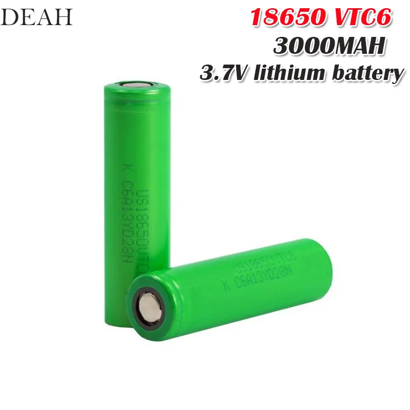 1pcs VTC6 3.7V 3000mAh Li-ion Battery 18650 US18650 VTC6 30A Discharge for Tools e-cigarette flashligh Model airplane batteries
1pcs VTC6 3.7V 3000mAh Li-ion Battery 18650 US18650 VTC6 30A Discharge for Tools e-cigarette flashligh Model airplane batteries