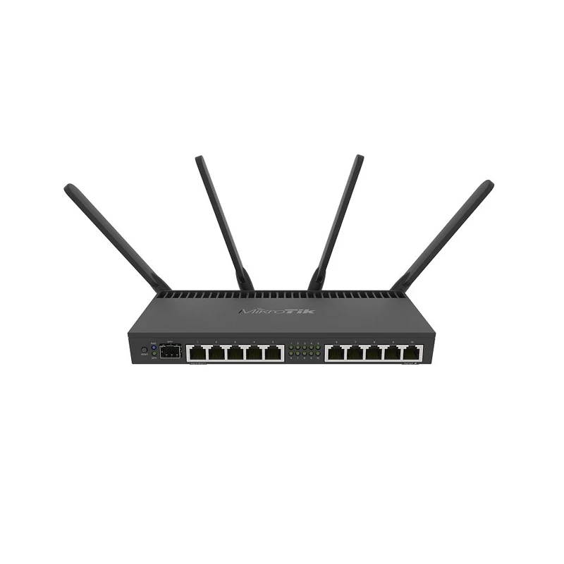 MikroTik RB4011iGS+5HacQ2HnD-IN WiFi 5 Router (Internati) Powerful 10xGigabit SFP+ 10Gbps, dual band 802.11ac, 5GHz 1733Mbps
MikroTik RB4011iGS+5HacQ2HnD-IN WiFi 5 Router (Internati) Powerful 10xGigabit SFP+ 10Gbps, dual band 802.11ac, 5GHz 1733Mbps