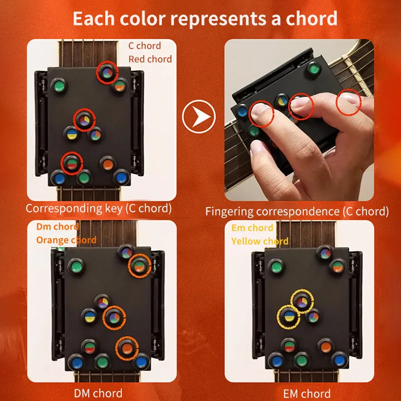 Guitar Learning System Chords Beginner Teaching Aid Learning Guitar Trainer Practice Acoustic Guitar Accessories Chord Buddy
Guitar Learning System Chords Beginner Teaching Aid Learning Guitar Trainer Practice Acoustic Guitar Accessories Chord Buddy