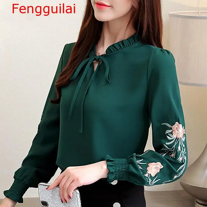 Fengugilai Plus Size Women Tops Floral Embroidery Chiffon Blouse Shirt Fashion Womens Tops Blouses 2019 Long Sleeve Women Shirt 
Fengugilai Plus Size Women Tops Floral Embroidery Chiffon Blouse Shirt Fashion Womens Tops Blouses 2019 Long Sleeve Women Shirt