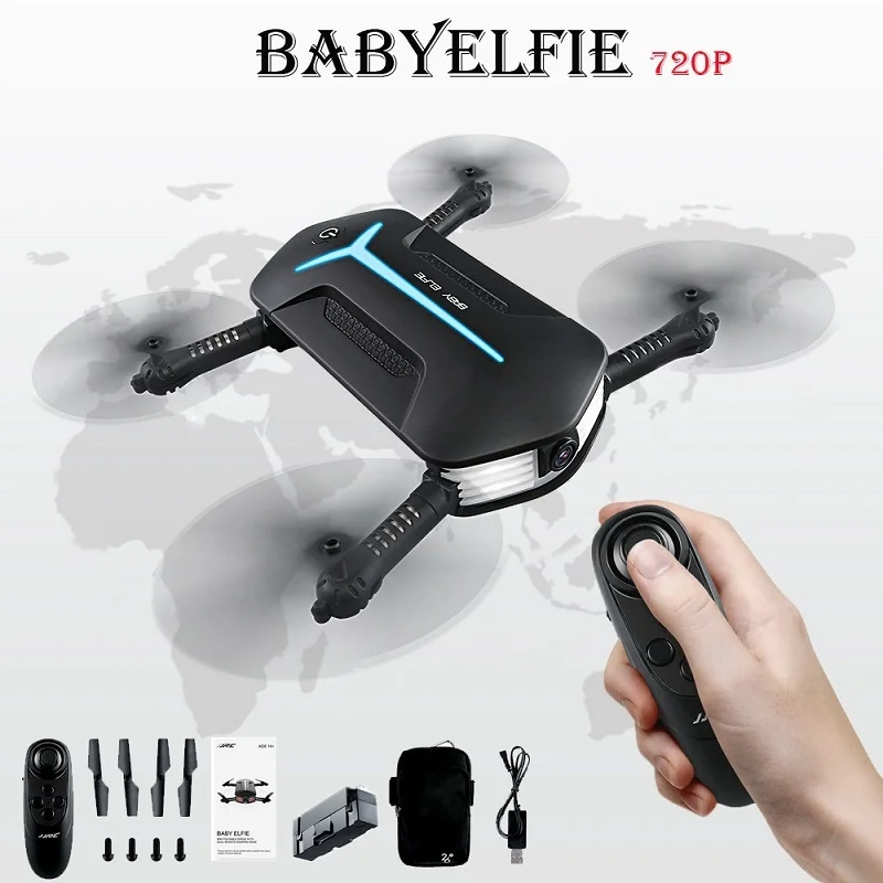 

JJRC H37 Foldable Mini Baby Elfie Selfie 720P WIFI FPV Altitude Hold Headless Mode RC Drone Quadcopter RTF Multi Battery