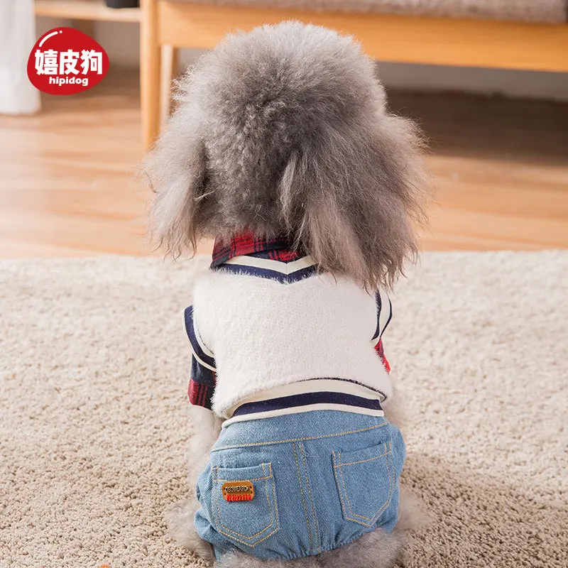 Puppy Dog Plaid Shirt Two-Piece Set Teddy Bichon Small Dogs Pet Clothes Autumn And Winter Thin Four-legged Pet Clothing Autumn
Puppy Dog Plaid Shirt Two-Piece Set Teddy Bichon Small Dogs Pet Clothes Autumn And Winter Thin Four-legged Pet Clothing Autumn