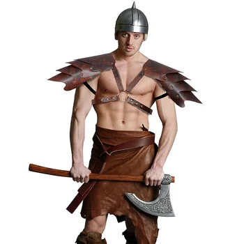 MSemis Men Vintage Medieval Steampunk PU Leather Body Chest Harness Belt with Layered Shoulder Armors Renaissance Costumes
MSemis Men Vintage Medieval Steampunk PU Leather Body Chest Harness Belt with Layered Shoulder Armors Renaissance Costumes