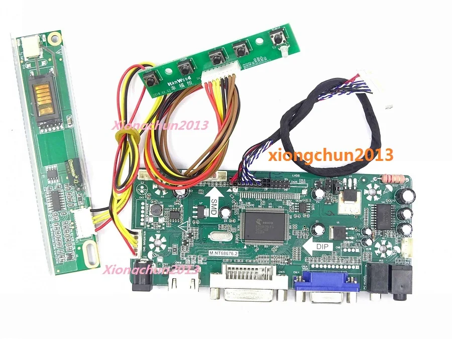 M.NT68676 HDMI VGA AUDIO LCD LED Controller Board driver DIY display For LTN184KT01-A01 18.4" 1680*945 panel cable card 2019
M.NT68676 HDMI VGA AUDIO LCD LED Controller Board driver DIY display For LTN184KT01-A01 18.4" 1680*945 panel cable card 2019