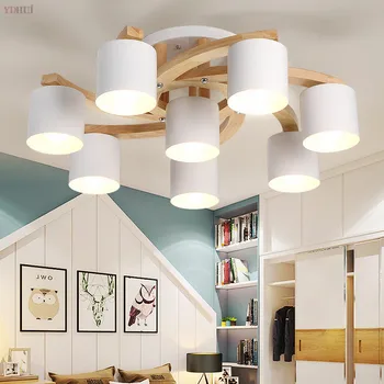 Nordic 220V LED Chandelier With Iron Lampshade For Living Room Modern Wooden White Lustres Wood Foyer Chandelier Lighting
Nordic 220V LED Chandelier With Iron Lampshade For Living Room Modern Wooden White Lustres Wood Foyer Chandelier Lighting
