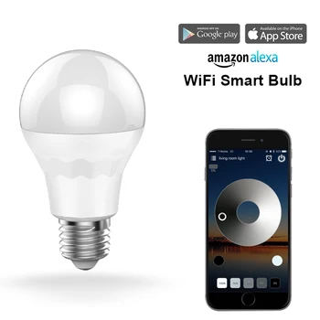 Dimmable 7W E27 WiFi Smart Light Bulb LED Lamp App Operate Alexa Google Assistant Control Wake up Smart Lamp Night Light
Dimmable 7W E27 WiFi Smart Light Bulb LED Lamp App Operate Alexa Google Assistant Control Wake up Smart Lamp Night Light