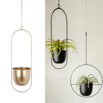 1pc Iron Hanging Flower Pot Decorative Swinging Flower Basket Wall Hanging Flower Pot
1pc Iron Hanging Flower Pot Decorative Swinging Flower Basket Wall Hanging Flower Pot