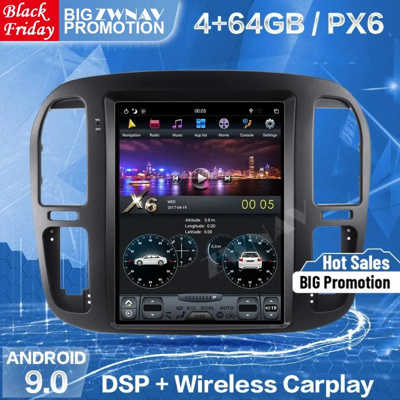 128G Tesla Экран Carplay для 1992-2002 TOYOTA LAND CRUISER LC100 Android автомобильный мультимедийный плеер