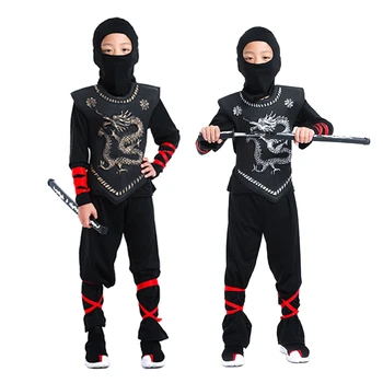 

Kids Ninja Ninjago Costumes Dragon Ninja Cosplay Boys Girls Warrior Assassin Costume Stealth Carnival Purim Party Fancy Dress