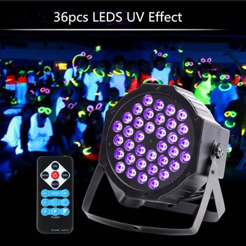 IR Remote UV LED Par Light LED Disco Ultraviolet DMX512 Wash Effect Stage Lighting DJ Christmas Party Show Spotlight Black Light
IR Remote UV LED Par Light LED Disco Ultraviolet DMX512 Wash Effect Stage Lighting DJ Christmas Party Show Spotlight Black Light