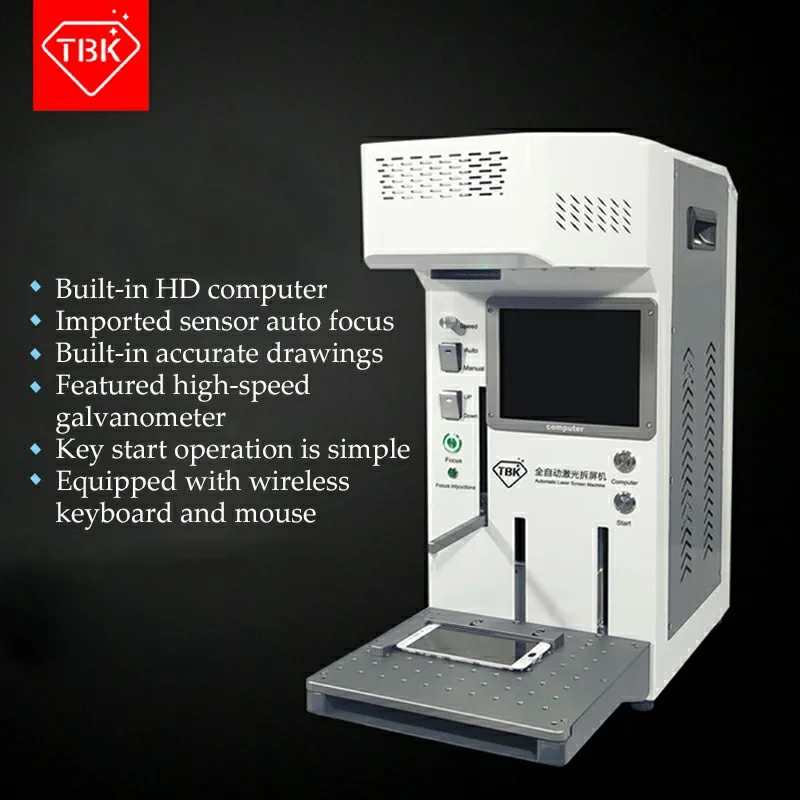 Fully Automatic Laser Cutter Mini Cnc Machine Back Cover Middle Frame Separate Engraving Marking Printing Machine TBK 958A
Fully Automatic Laser Cutter Mini Cnc Machine Back Cover Middle Frame Separate Engraving Marking Printing Machine TBK 958A