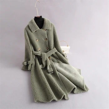 Winter Long Fur Coat Women New High quality Double-breasted Warm Granule Sheep shearing Coats Female Fur jacket Elegant Overcoat
Winter Long Fur Coat Women New High quality Double-breasted Warm Granule Sheep shearing Coats Female Fur jacket Elegant Overcoat
