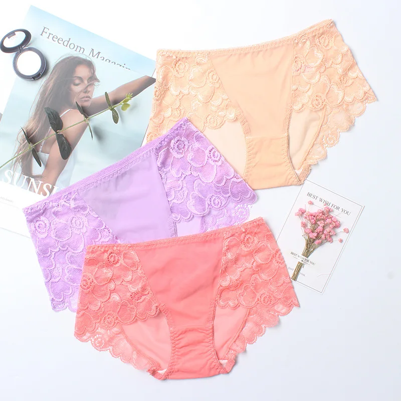 Ladies Underwear Woman Lace Panties Sexy Panties for Women Traceless Crotch of Cotton Briefs Lingerie 
Ladies Underwear Woman Lace Panties Sexy Panties for Women Traceless Crotch of Cotton Briefs Lingerie