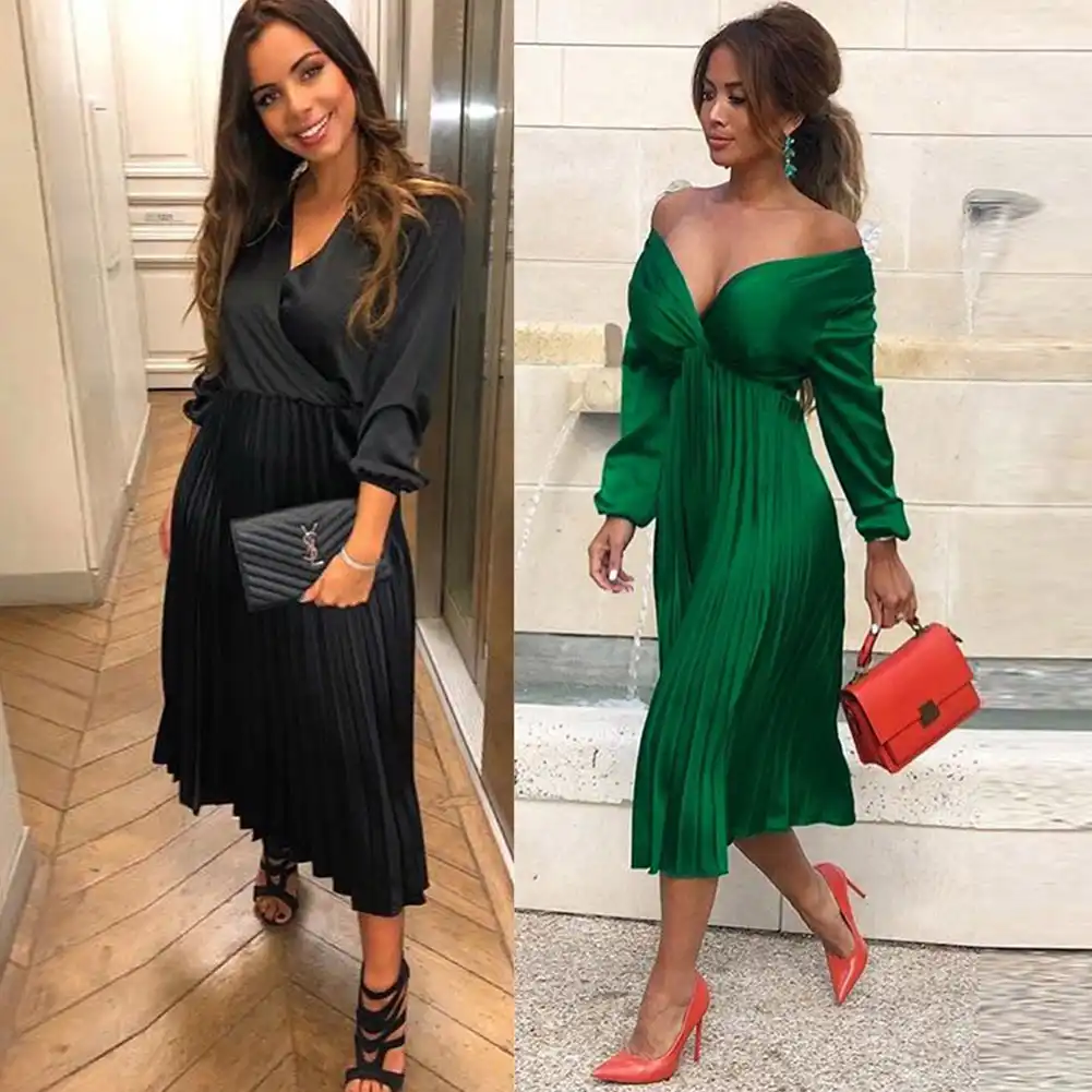 fit flare dress long sleeve