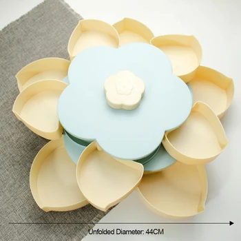 Lazy Fruit Dish Double Layers Snack Box Petal-shape Rotating Trays Box Dried Fruit Storage Organizer Box Candy Plates plate
Lazy Fruit Dish Double Layers Snack Box Petal-shape Rotating Trays Box Dried Fruit Storage Organizer Box Candy Plates plate