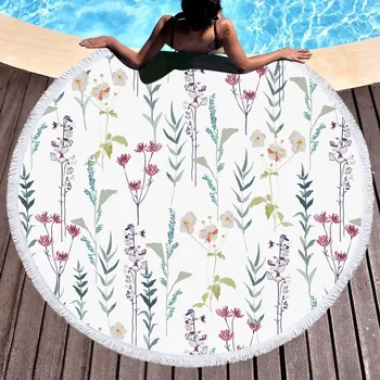 Grass Flower Pattern Beach Towels Microfiber Beach Towel for Adult Household Bath Towel Outdoor Portable Round Beach Towel 
Grass Flower Pattern Beach Towels Microfiber Beach Towel for Adult Household Bath Towel Outdoor Portable Round Beach Towel