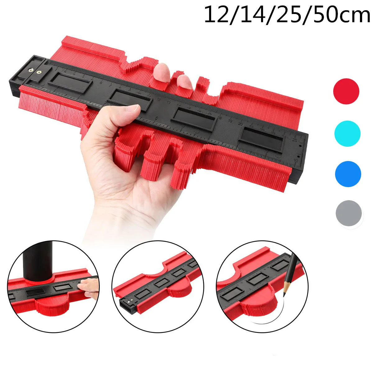 12/14/25/50cm Contour Gauge Plastic Profile Copy Contour Gauge Duplicator Standard Wood Marking Tiling Laminate General Tools
12/14/25/50cm Contour Gauge Plastic Profile Copy Contour Gauge Duplicator Standard Wood Marking Tiling Laminate General Tools