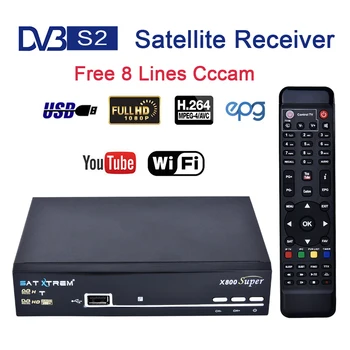 Satxtrem Satellite Receiver Digital TV DVB S2 Satellite Decoder DVB-S2 Box Wifi HD TV Tuner DVBS2 1 Year Europe 8 Clines
Satxtrem Satellite Receiver Digital TV DVB S2 Satellite Decoder DVB-S2 Box Wifi HD TV Tuner DVBS2 1 Year Europe 8 Clines