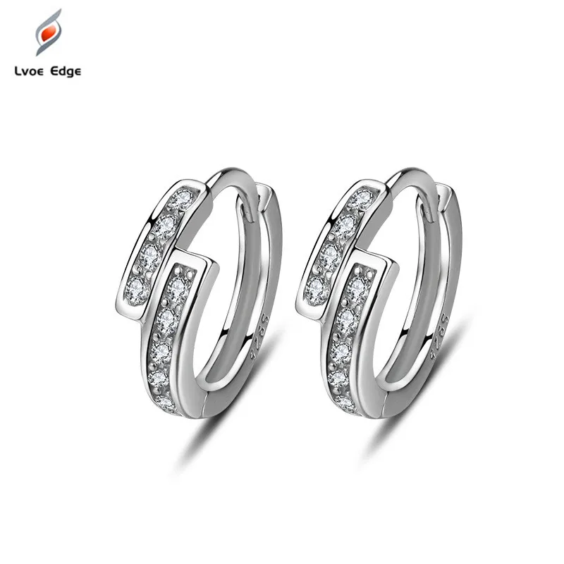 new Luomansi Silver Color Zircon Hoop Earrings Simple Geometric Fashion Crystal Hoop Earrings Jewelry Party For Wedding Earring
new Luomansi Silver Color Zircon Hoop Earrings Simple Geometric Fashion Crystal Hoop Earrings Jewelry Party For Wedding Earring