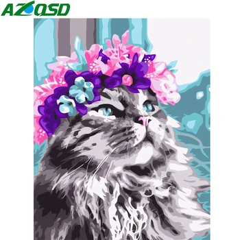 AZQSD Draw By Number Cat Flower Paint By Number Animal On Canvas Art Diy Unframed Oil Painting HandPainted Home Decor Gift
AZQSD Draw By Number Cat Flower Paint By Number Animal On Canvas Art Diy Unframed Oil Painting HandPainted Home Decor Gift