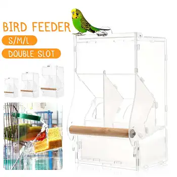 1pc Automatic Bird Feeder Double Slot Food Ontainer Transparent Plastic For Parrot Starling Pet Birds Feeding Devices S, M, L
1pc Automatic Bird Feeder Double Slot Food Ontainer Transparent Plastic For Parrot Starling Pet Birds Feeding Devices S, M, L