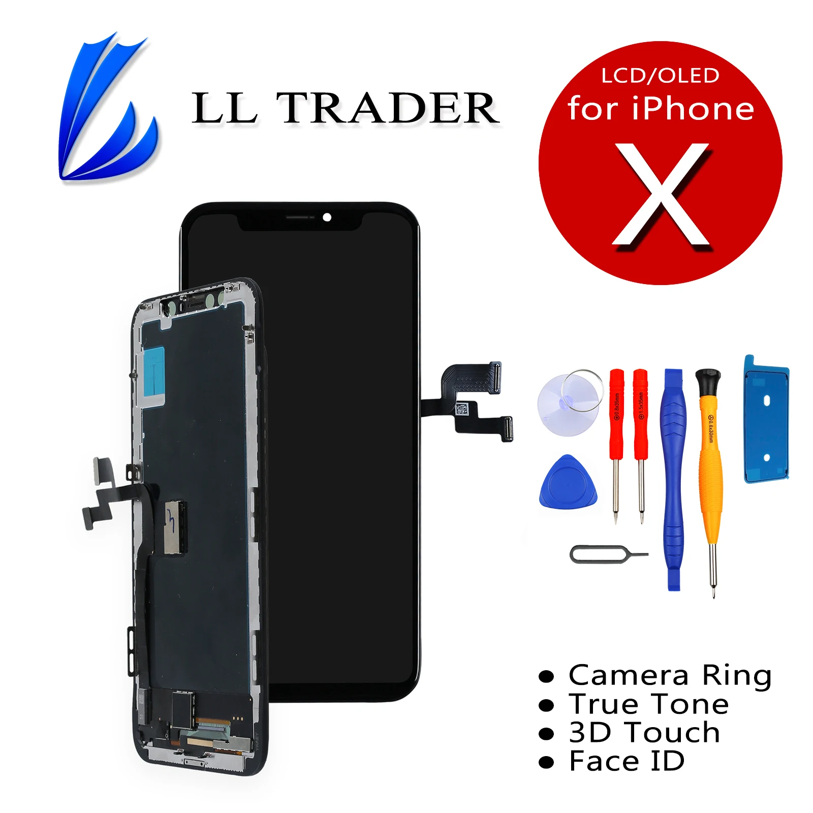 Assembly Screen Replacement for iPhone X LCD OLED Display 3D Touch Screen Replacement No Dead Pixel Digitizer Assembly+Tools
Assembly Screen Replacement for iPhone X LCD OLED Display 3D Touch Screen Replacement No Dead Pixel Digitizer Assembly+Tools