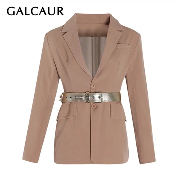 GALCAUR Women's Blazers Notched Long Sleeve Tunic PU Leather Sashes Large Size Female Coats Fashion Autumn Winter 2020 Clothes 
GALCAUR Women's Blazers Notched Long Sleeve Tunic PU Leather Sashes Large Size Female Coats Fashion Autumn Winter 2020 Clothes