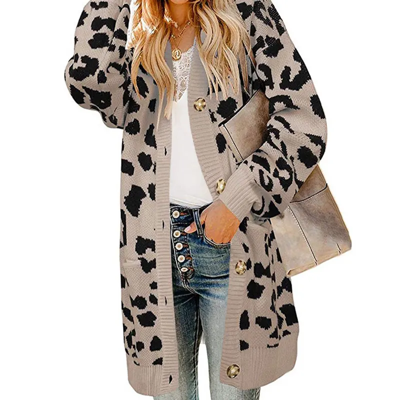 Winter Warm Leopard Cardigans 2019 Autumn Knitted Long Sweater Ladies Long Thicken Cardigan Female Loose Cardigan Coat for Women
Winter Warm Leopard Cardigans 2019 Autumn Knitted Long Sweater Ladies Long Thicken Cardigan Female Loose Cardigan Coat for Women