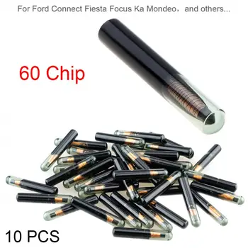 10pcs Blank 4D60 ID60 Glass Chip Car Key Transponder Chip Fit for Ford Connect Fiesta Focus Ka Mondeo