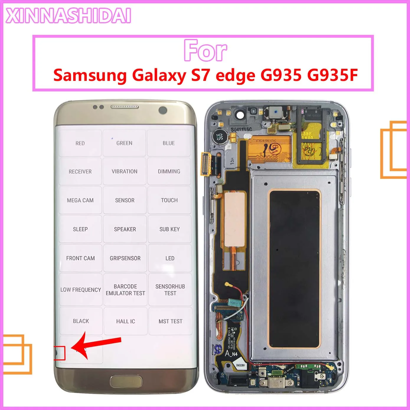 For SAMSUNG Galaxy S7 edge G935 G935F Display Touch Screen Digitizer Assembly Replacement With Black dots | Мобильные телефоны и