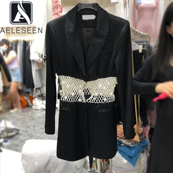 AELESEEN High Quality Long Blazers Autumn Winter New Hollow Out Luxury Beading Pearls Black Elegant Party Holiday Blazers
AELESEEN High Quality Long Blazers Autumn Winter New Hollow Out Luxury Beading Pearls Black Elegant Party Holiday Blazers